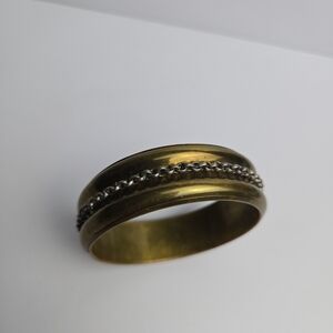 Vintage Handmade Brass Bracelet Berber Moroccan? Bangle Tribal Bracelet? 3" Diam